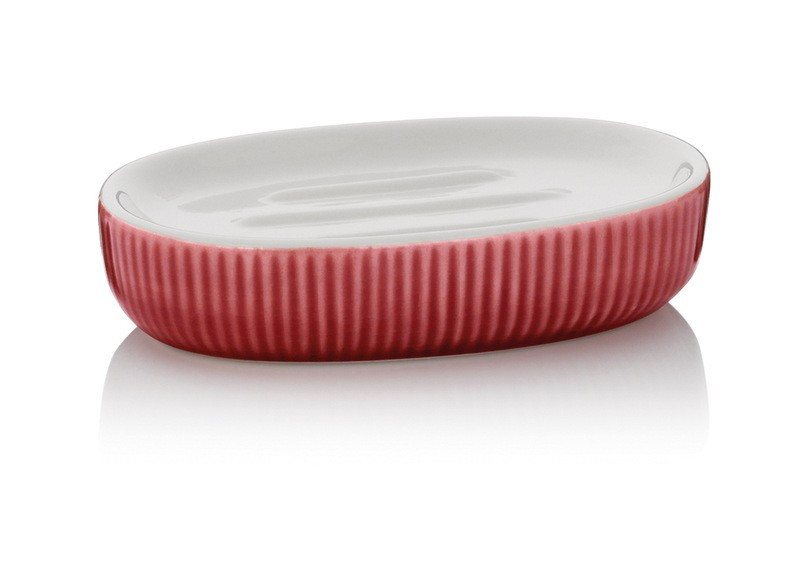 Miska na mýdlo Ava keramika červená KL-24410