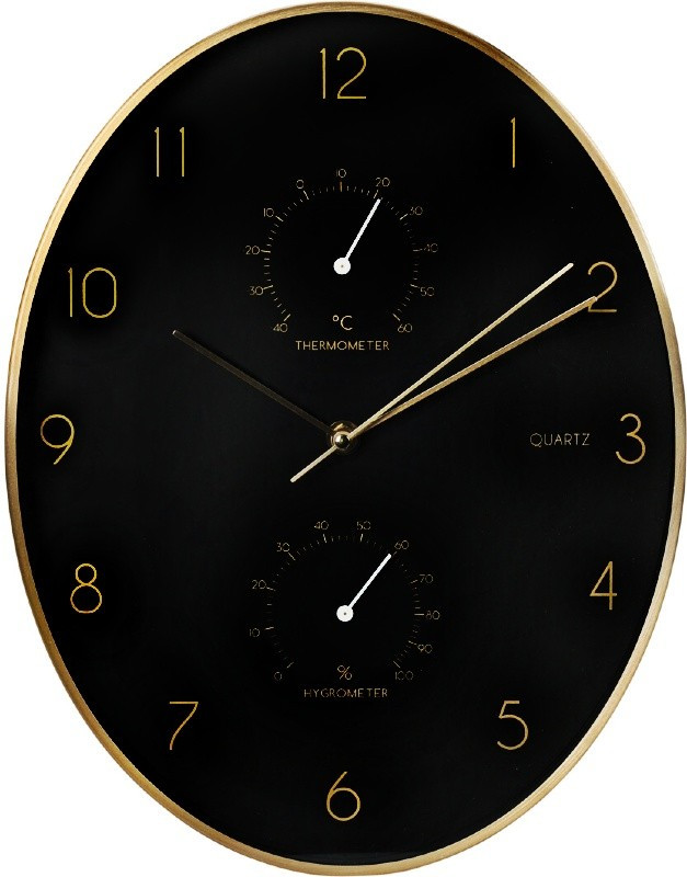 Nástěnné hodiny se zlatým rámem 35 x 27 cm KO-837362260