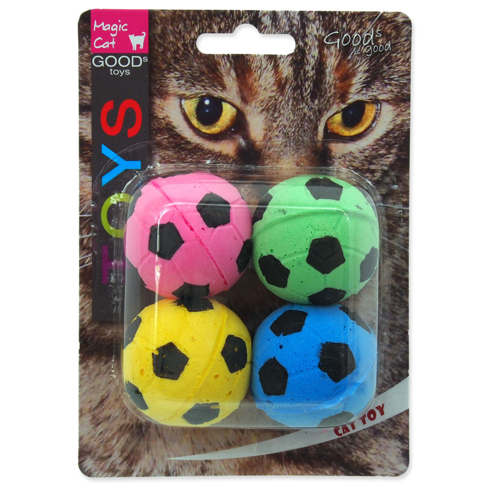 Hračka MAGIC CAT míček pěnový fotbalový 3,75 cm, 4 ks