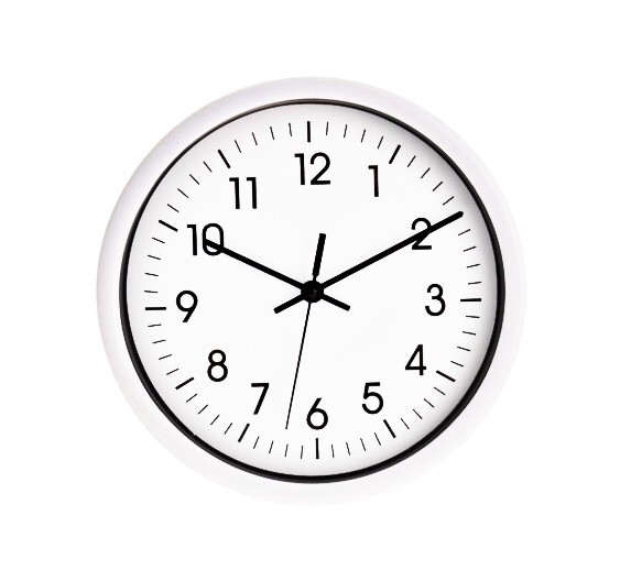 Nástěnné hodiny ručičkové 20 cm bílý rám KO-837000020bila