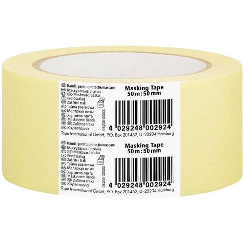 Páska maskovací, odstranitelná do 24 h, 50 m x 18 mm, žlutá
