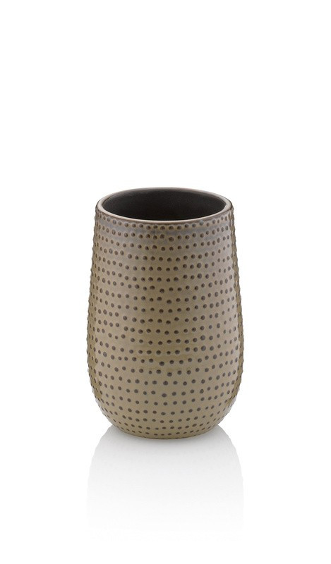 Pohár Dots keramika mokka KL-23605