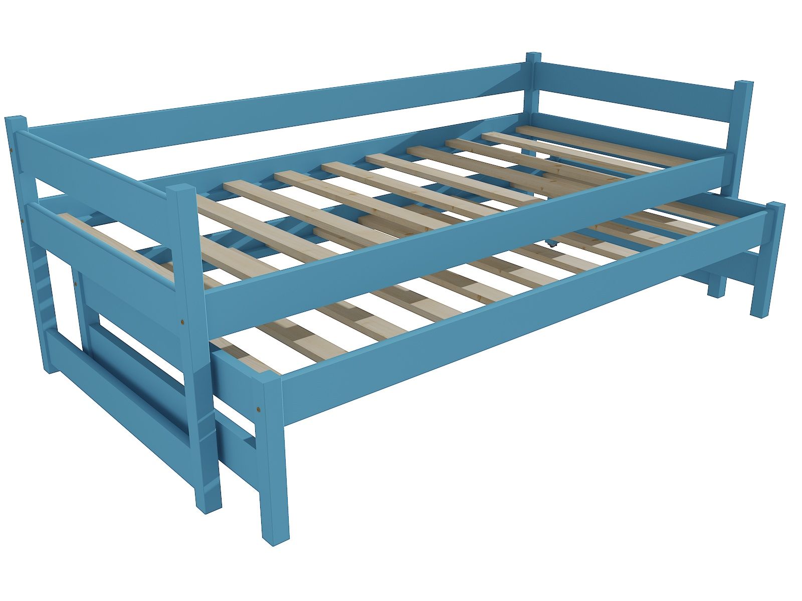 Dětská postel s výsuvnou přistýlkou DPV 003 Rozměr: 90 x 200 cm, Barva: surové dřevo