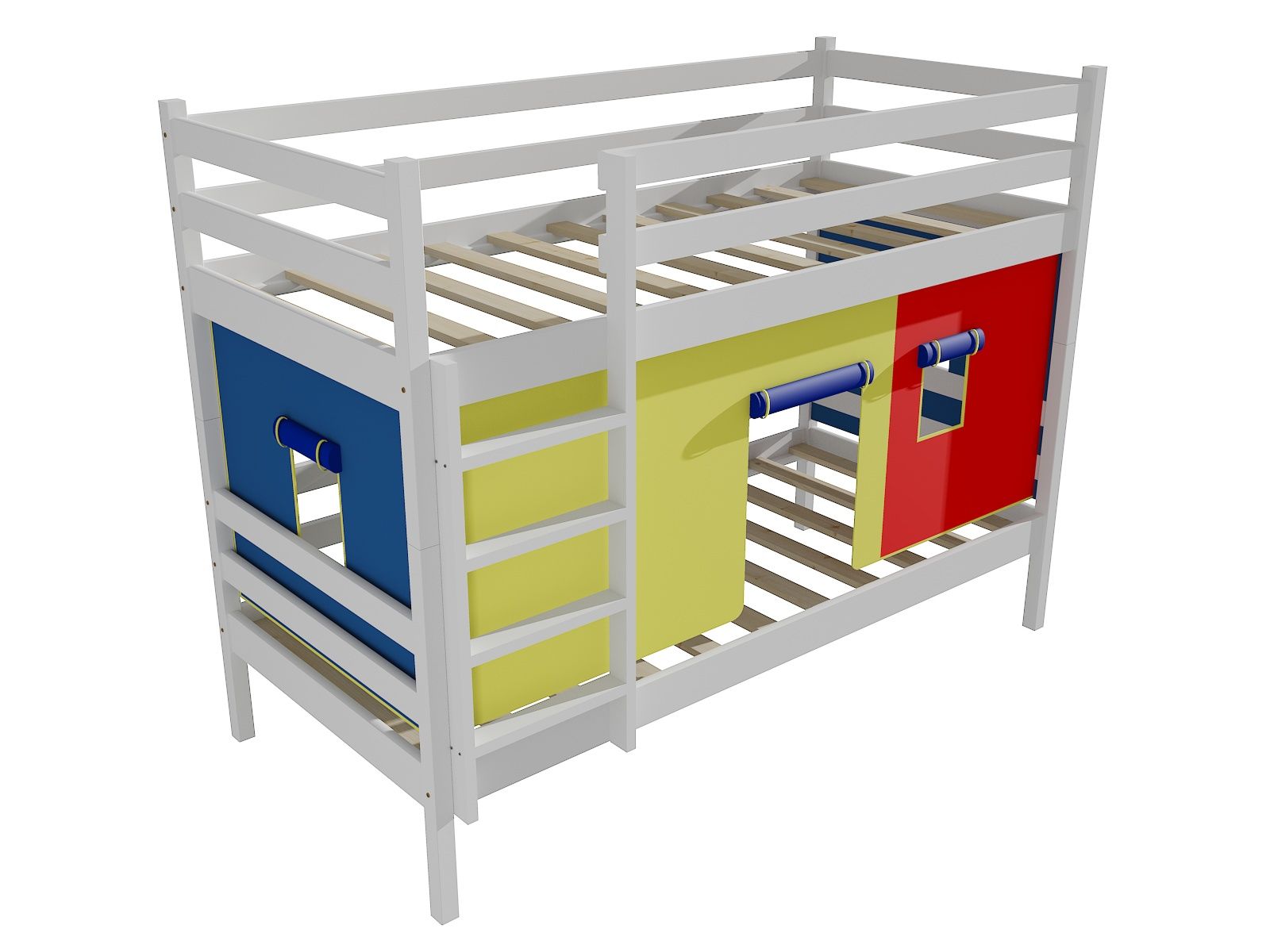 Patrová postel PP 011 Rozměr: 80 x 190 cm, Prostor mezi lůžky: 100 cm, Barva: barva bílá