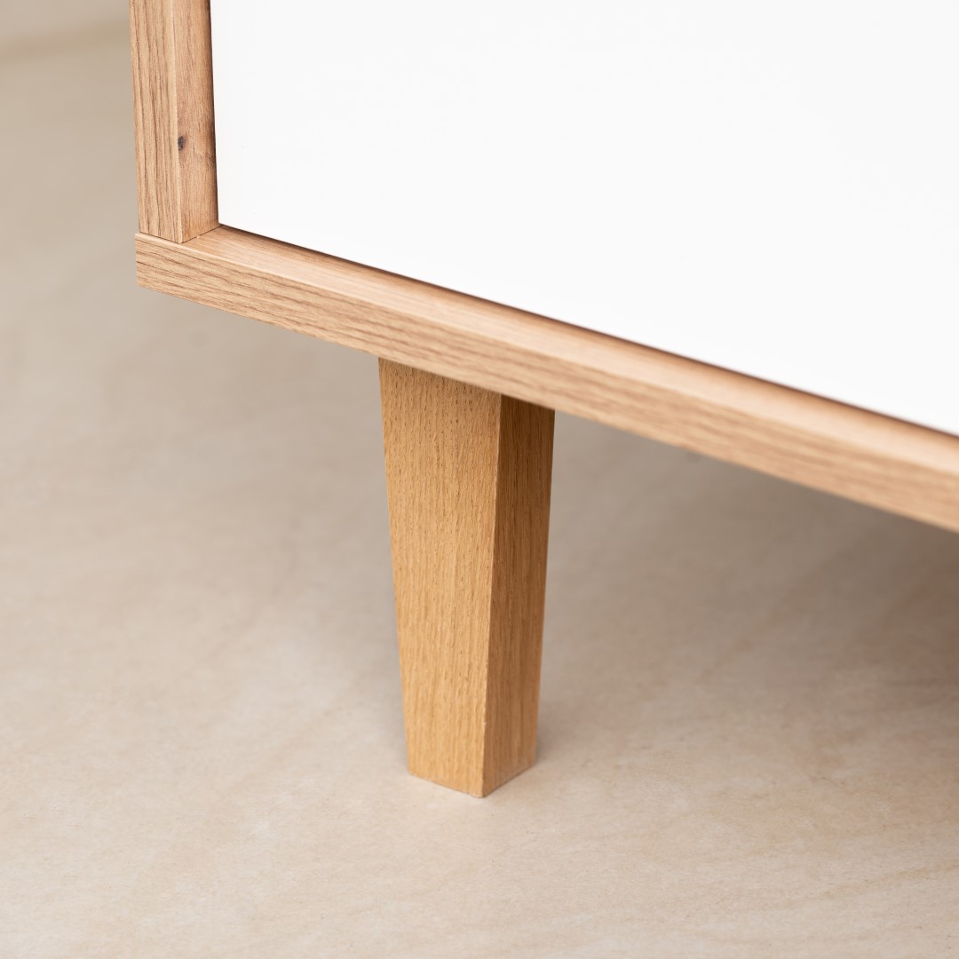 Televizní stolek Lobonia, oak artisan / bílá / antracit