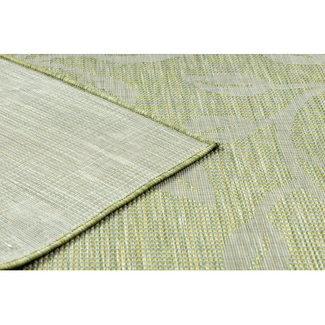 Koberec SISAL PATIO 3045 listy ploché tkaní zelená / béžový 117x170 cm
