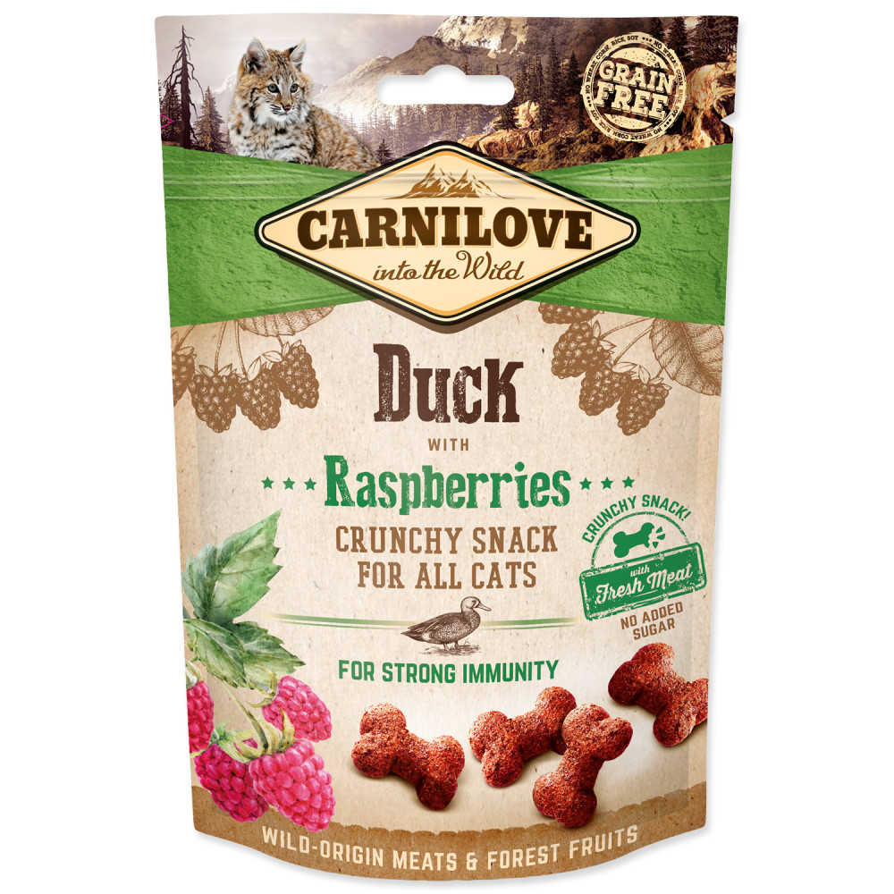 CARNILOVE Cat Crunchy Snack Duck with Raspberries with fresh meat, 50 g