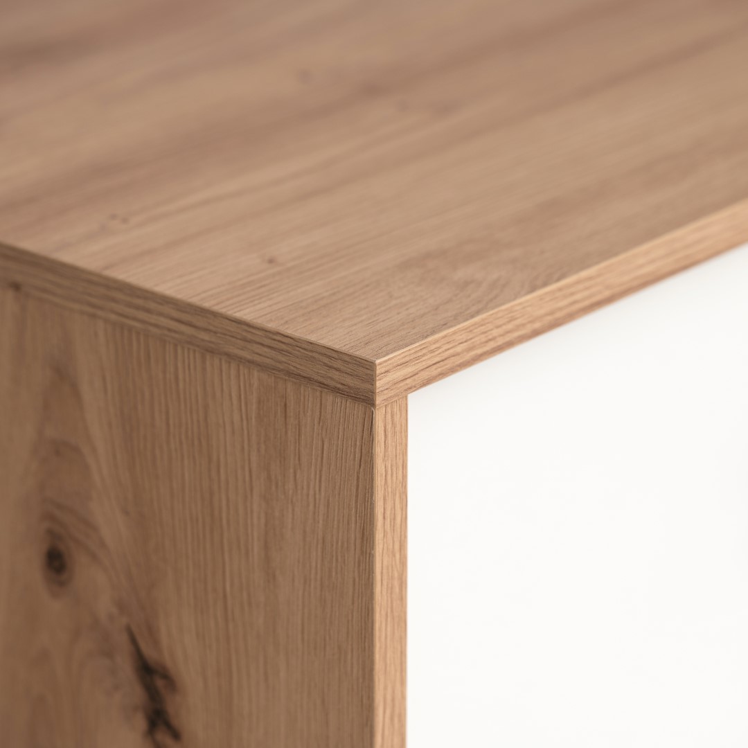 Televizní stolek Lobonia, oak artisan / bílá / antracit