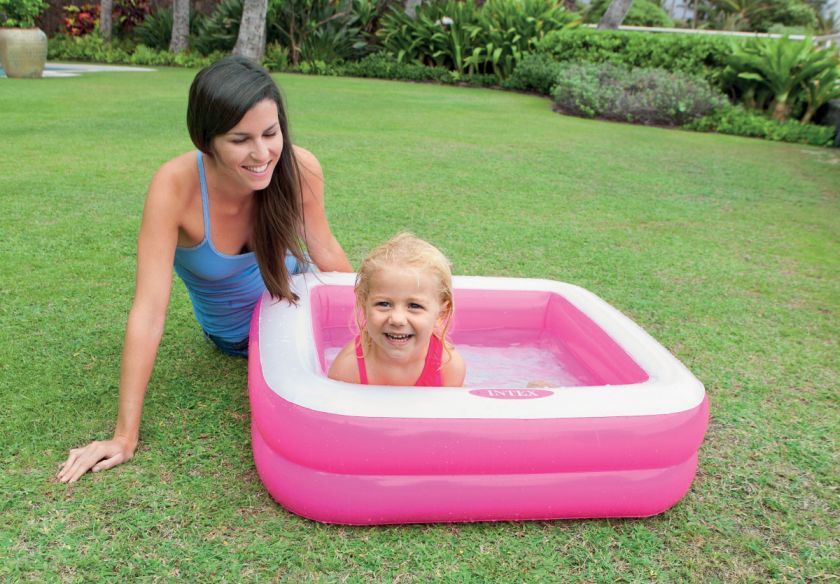 57100 Dětský bazén Play Box 85 x 85 x 23 cm růžová