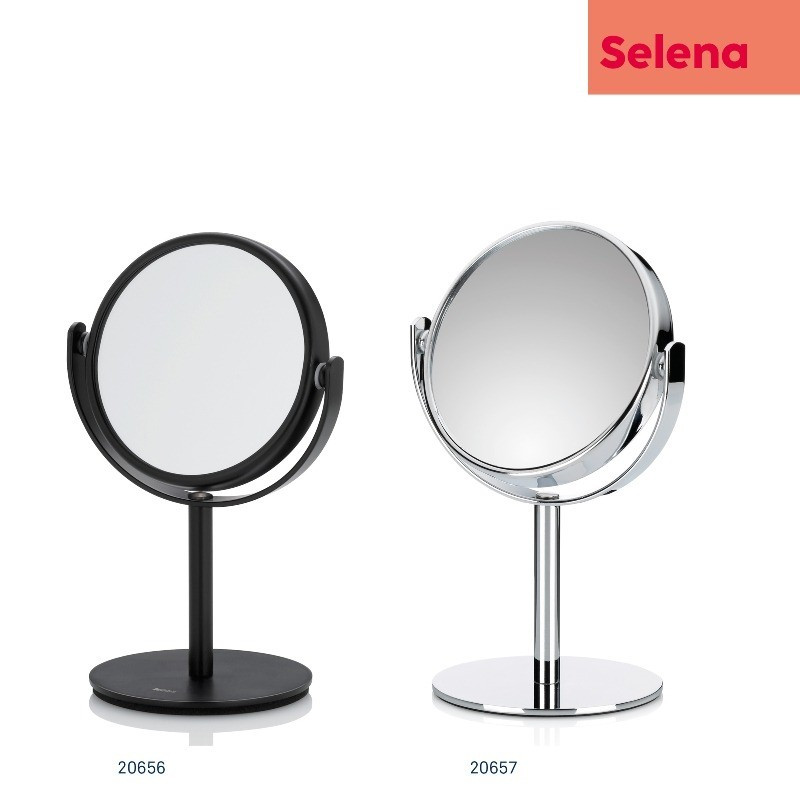 Stojací zrcadlo Selena kov černá KL-20656