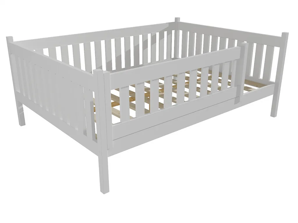 Dětská postel M 012 XL NEW* se zábranou Rozměr: 120 x 200 cm, Barva: barva bílá