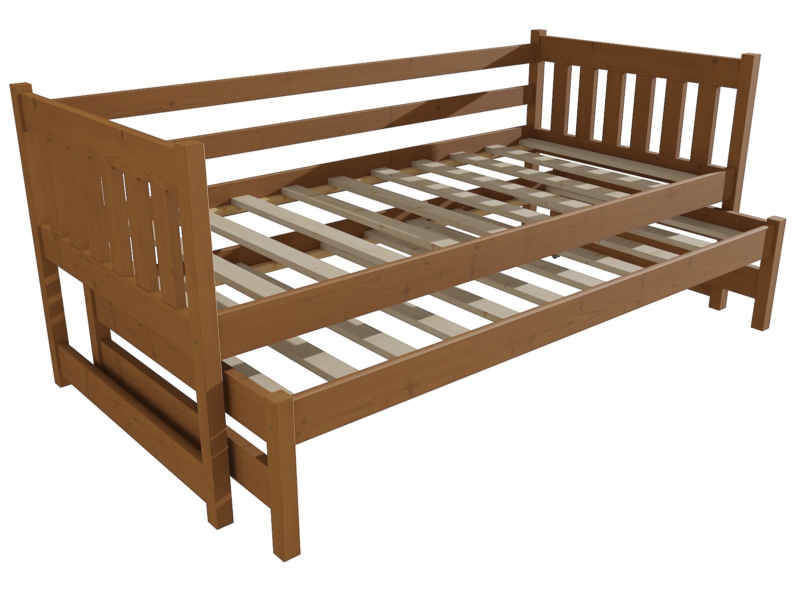 Dětská postel s výsuvnou přistýlkou DPV 006 Rozměr: 80 x 190 cm, Barva: moření dub