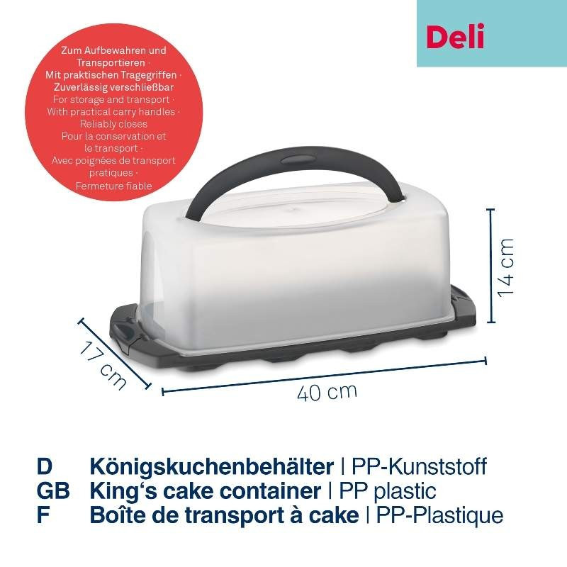 Box na potraviny přenosný s víkem DELI KL-12175